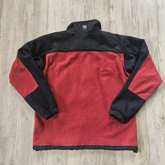 Vintage Mountain Hardwear Red and Black Gore Windstopper Fleece Jacket Large - Picture 7 of 8